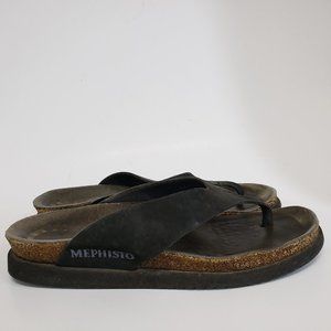 Mephisto Thong Sandals Black leather size 37